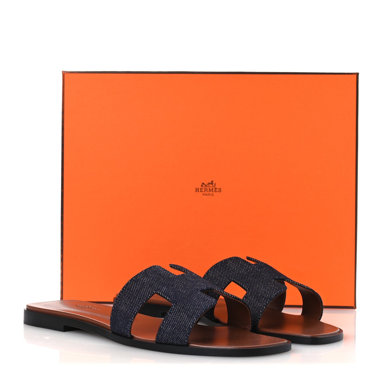 Hermes Denim Oran Sandals 39 Bleu Brut 11 of 11