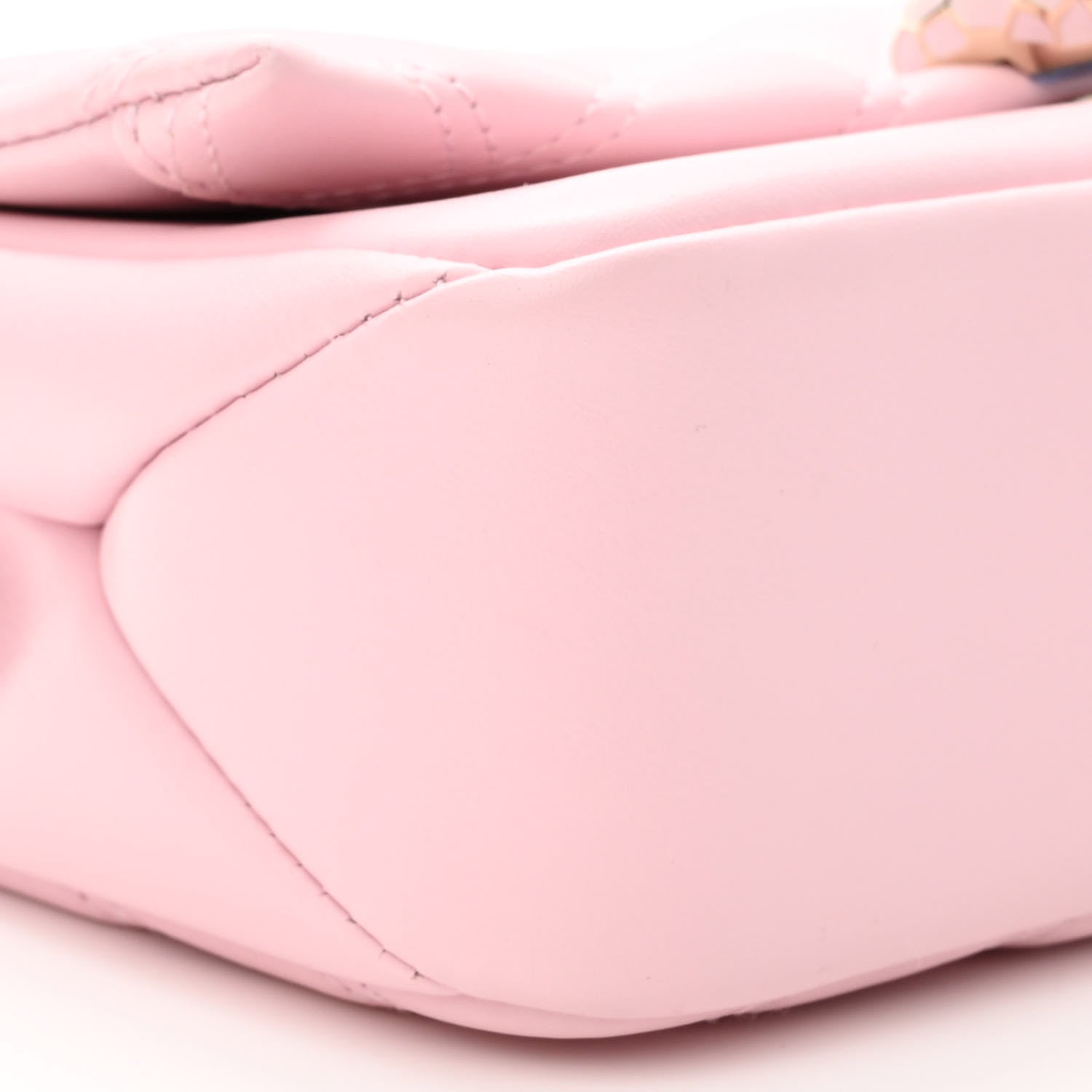 Bulgari Calfskin Matelasse Serpenti Cabochon Shoulder Bag Pink 7 of 9