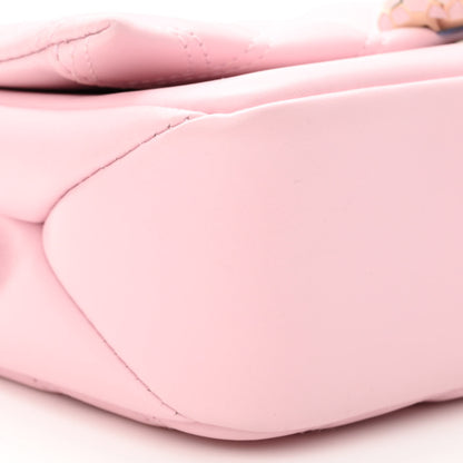 Bulgari Calfskin Matelasse Serpenti Cabochon Shoulder Bag Pink 7 of 9