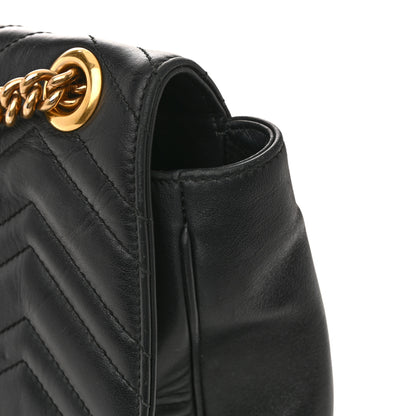 Gucci Calfskin Matelasse Large GG Marmont Shoulder Bag Black 14 of 15