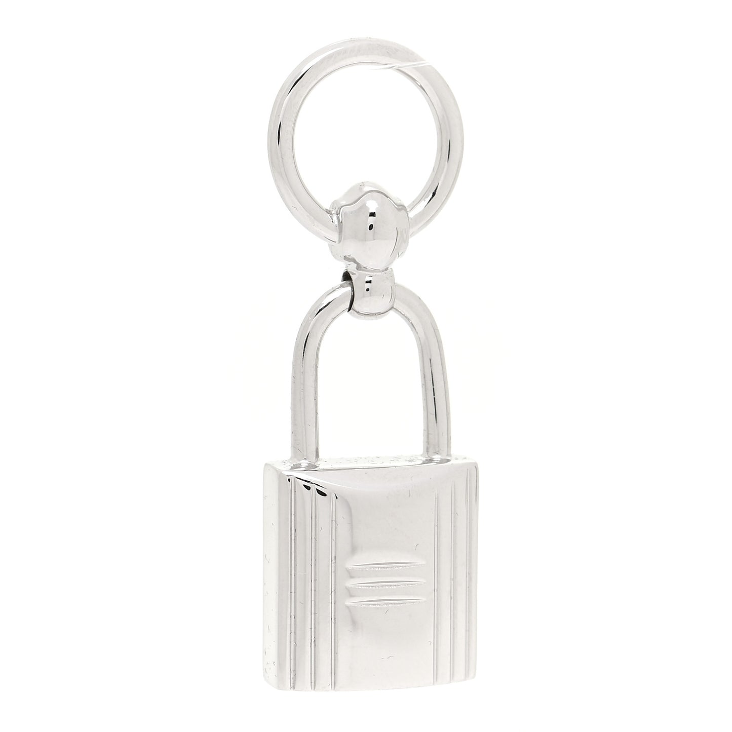 Palladium Mini Loop Charms Cadenas Scarf Ring Silver