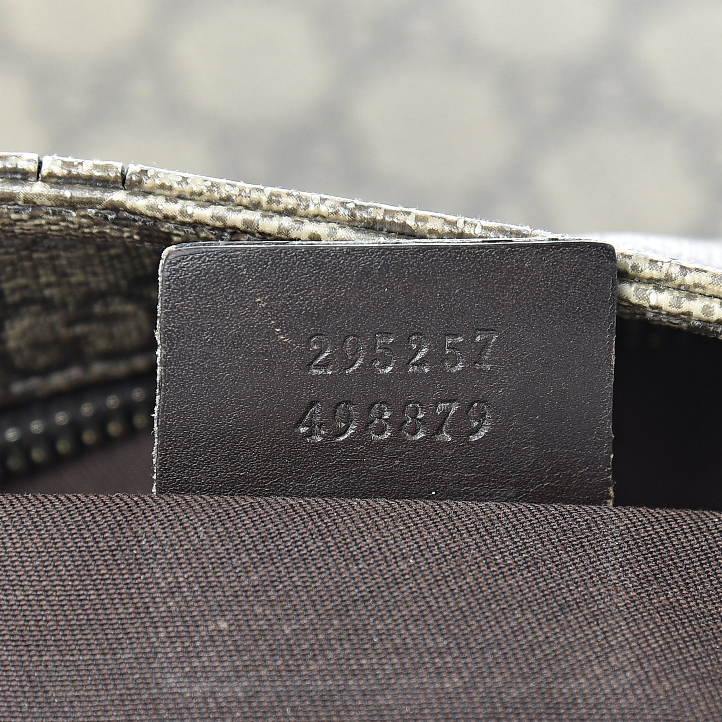 GG Supreme Monogram Selleria Calfskin Small Flat Side Zip Messenger Bag Beige Ebony Cocoa Dark Chocolate