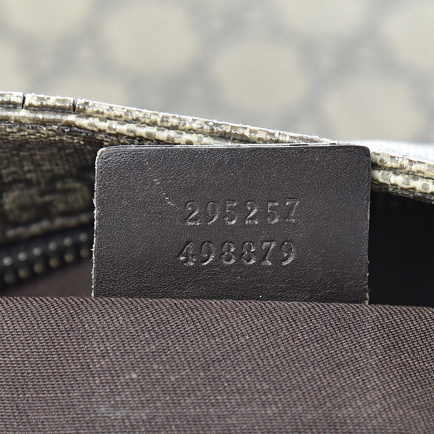 Gucci GG Supreme Monogram Selleria Calfskin Small Flat Side Zip Messenger Bag Beige Ebony Cocoa Dark Chocolate 7 of 23