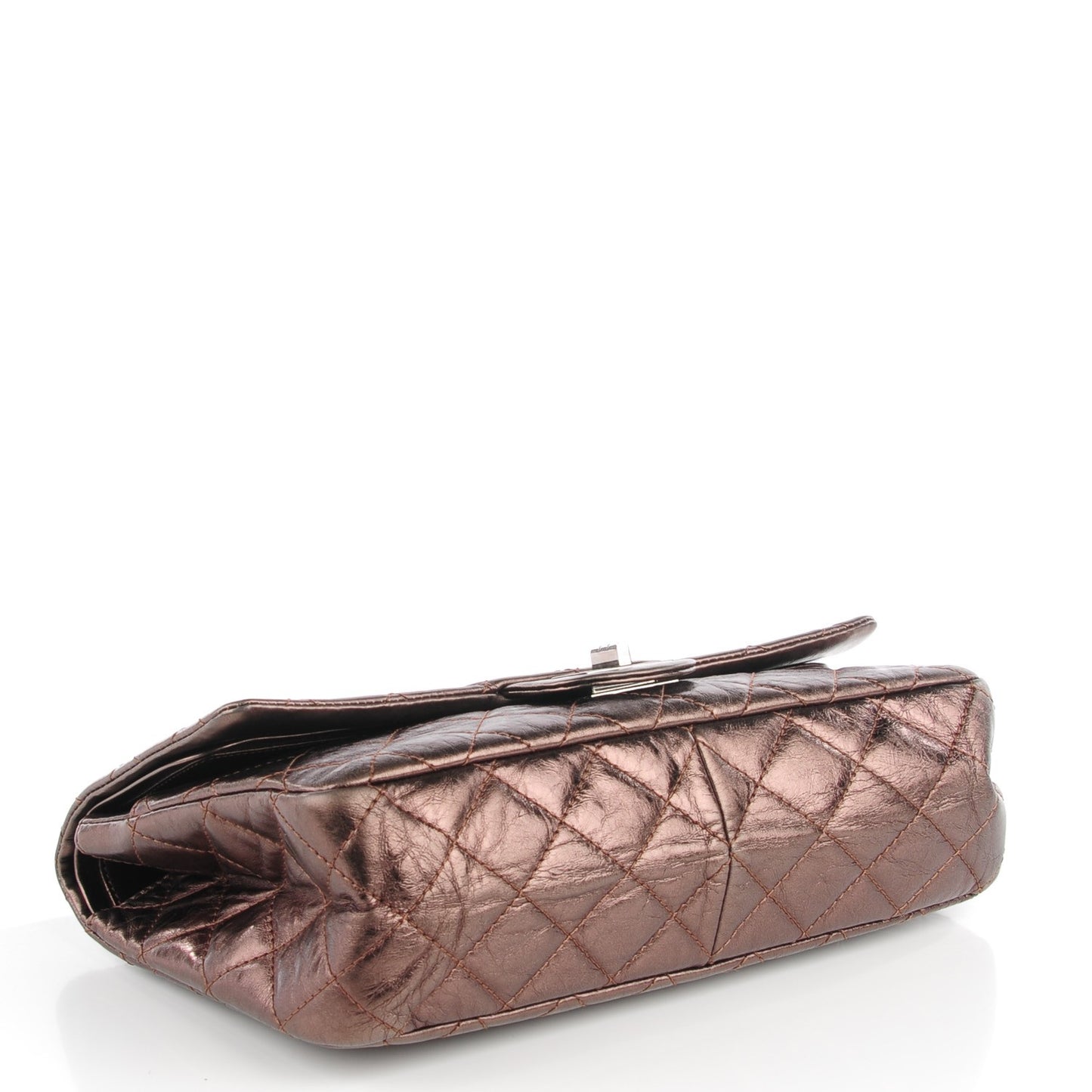 Metallic Aged Calfskin Quilted 2.55 Reissue 227 Flap Bronze