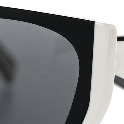 Prada Square Sunglasses SPR 15W Black White 5 of 8