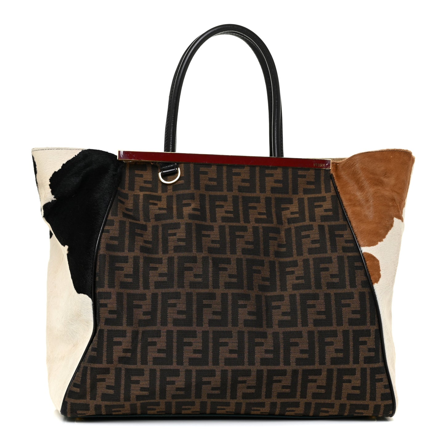 Calf Hair Zucca Large 2Jours Tote Tobacco Multicolor