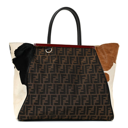 Fendi Calf Hair Zucca Large 2Jours Tote Tobacco Multicolor 1 of 12