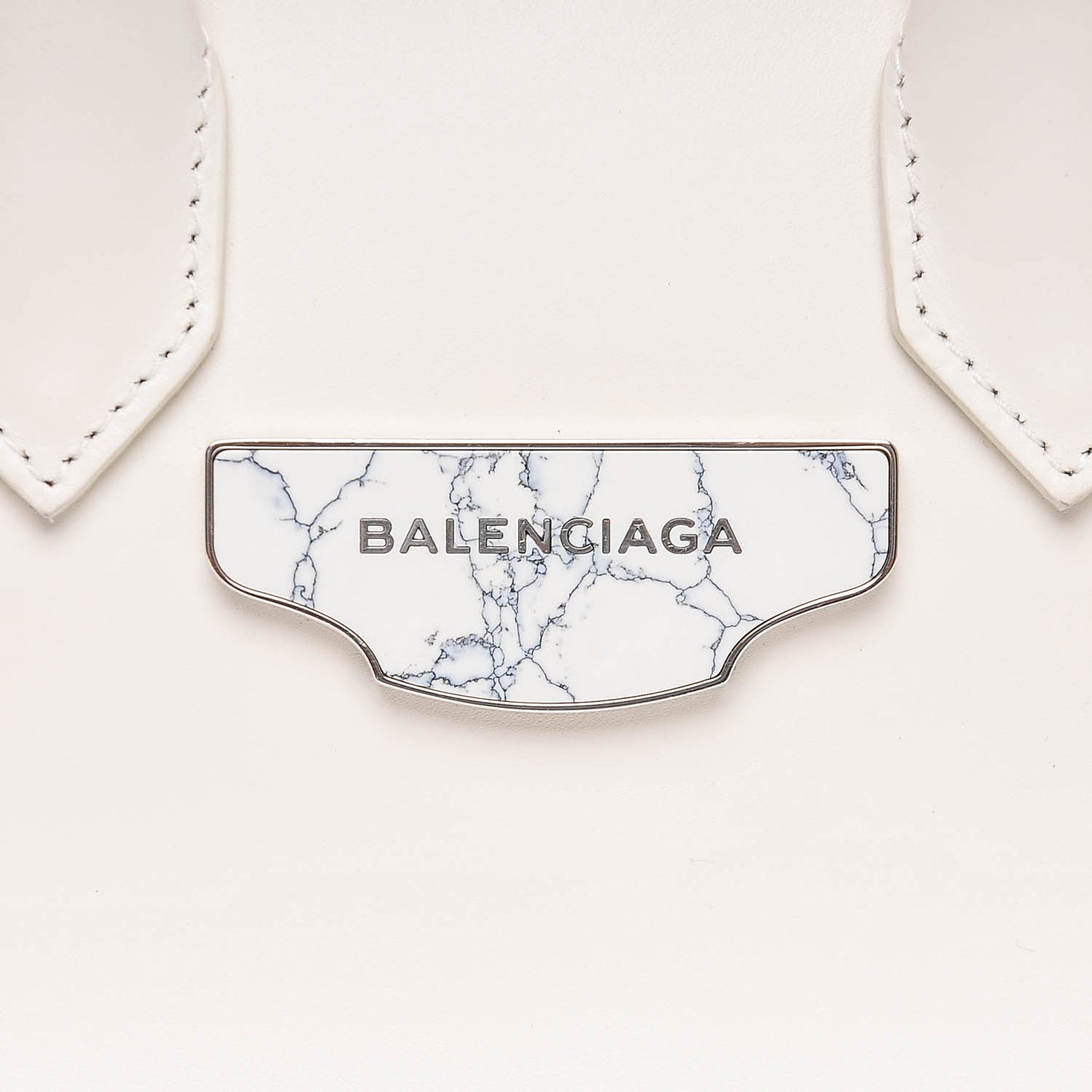 Smooth Calfskin Mini Nude Marble All Afternoon White