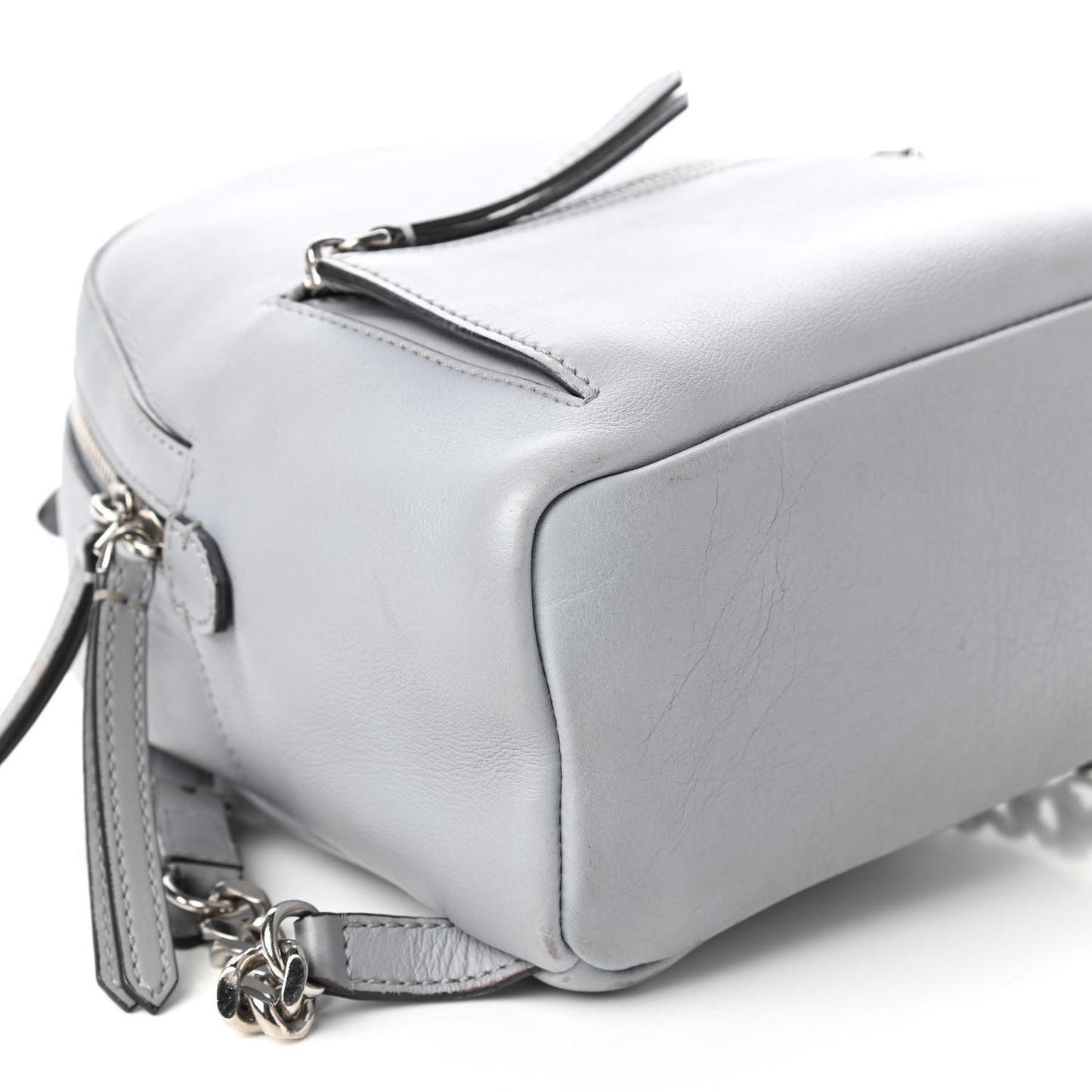 Vitello Dolce Studded Croc Tail Mini Backpack Grey