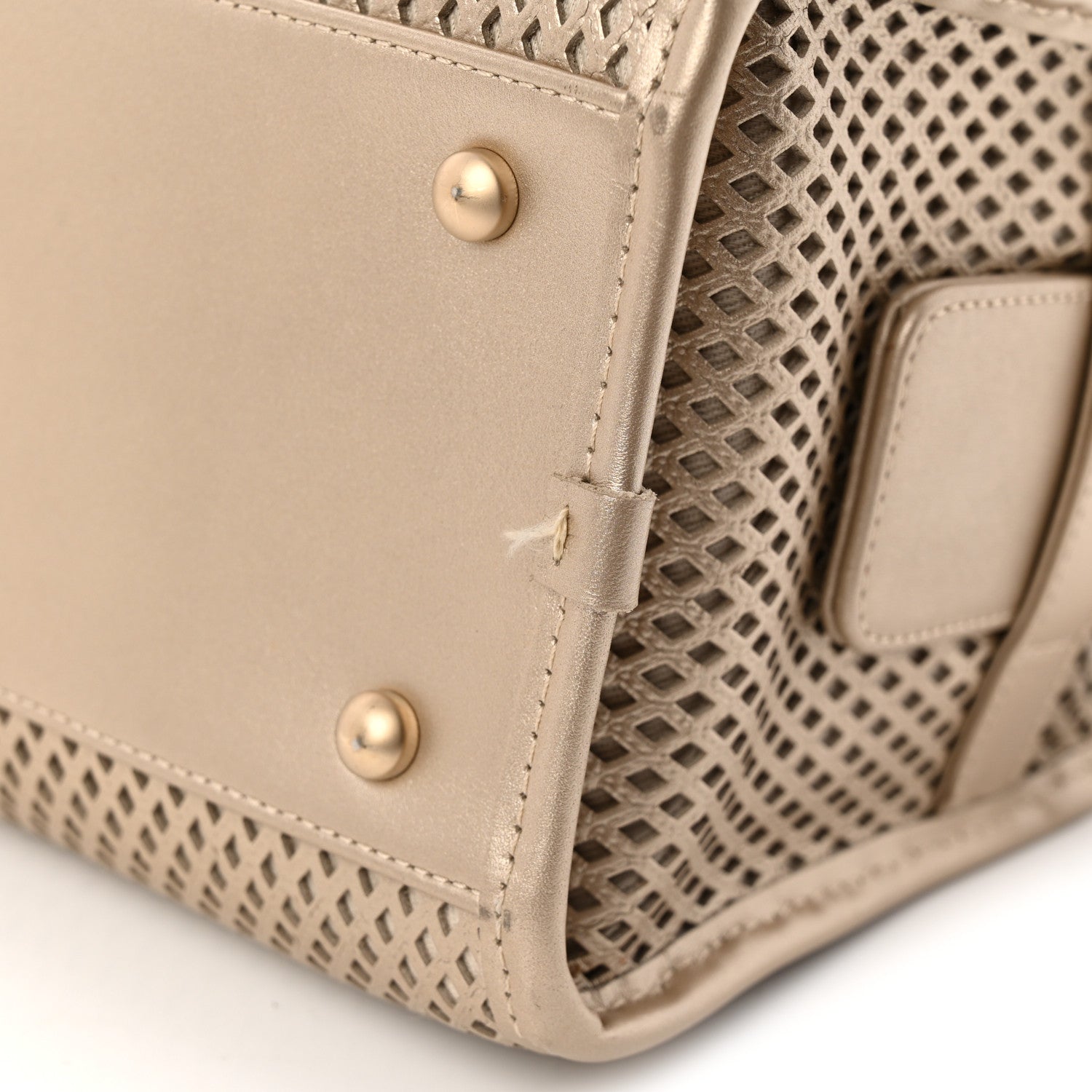 Chanel Metallic Calfskin Perforated Up In The Air Tote Light Gold 11 of 11