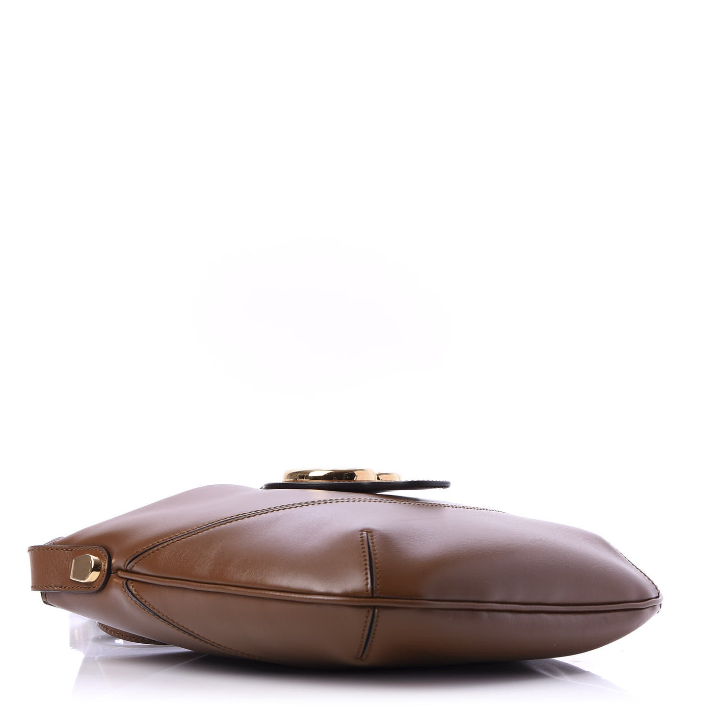 Boarded Plutone Calfskin Medium Arli Shoulder Bag Nocciola