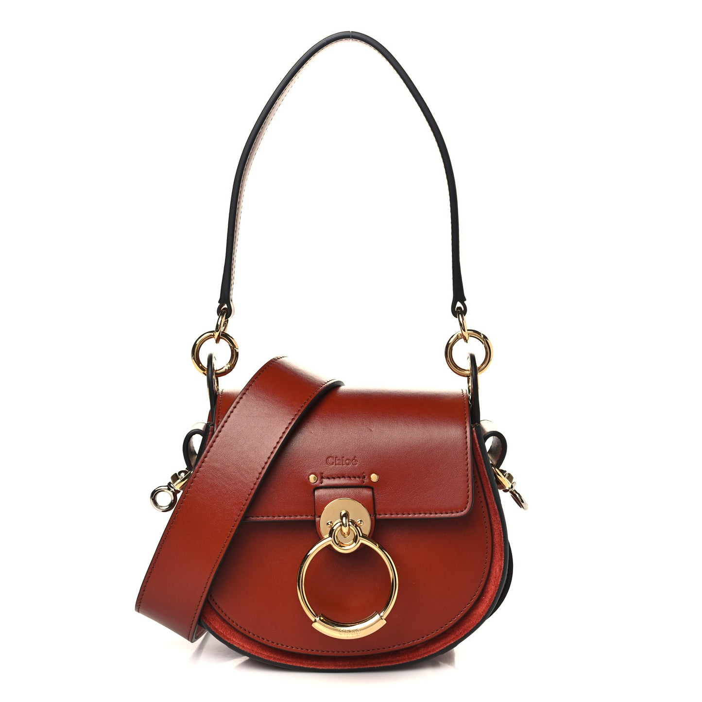 Calfskin Small Tess Bag Sepia Brown