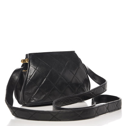 Chanel Lambskin Quilted Framed Evening Bag Black 3 of 9