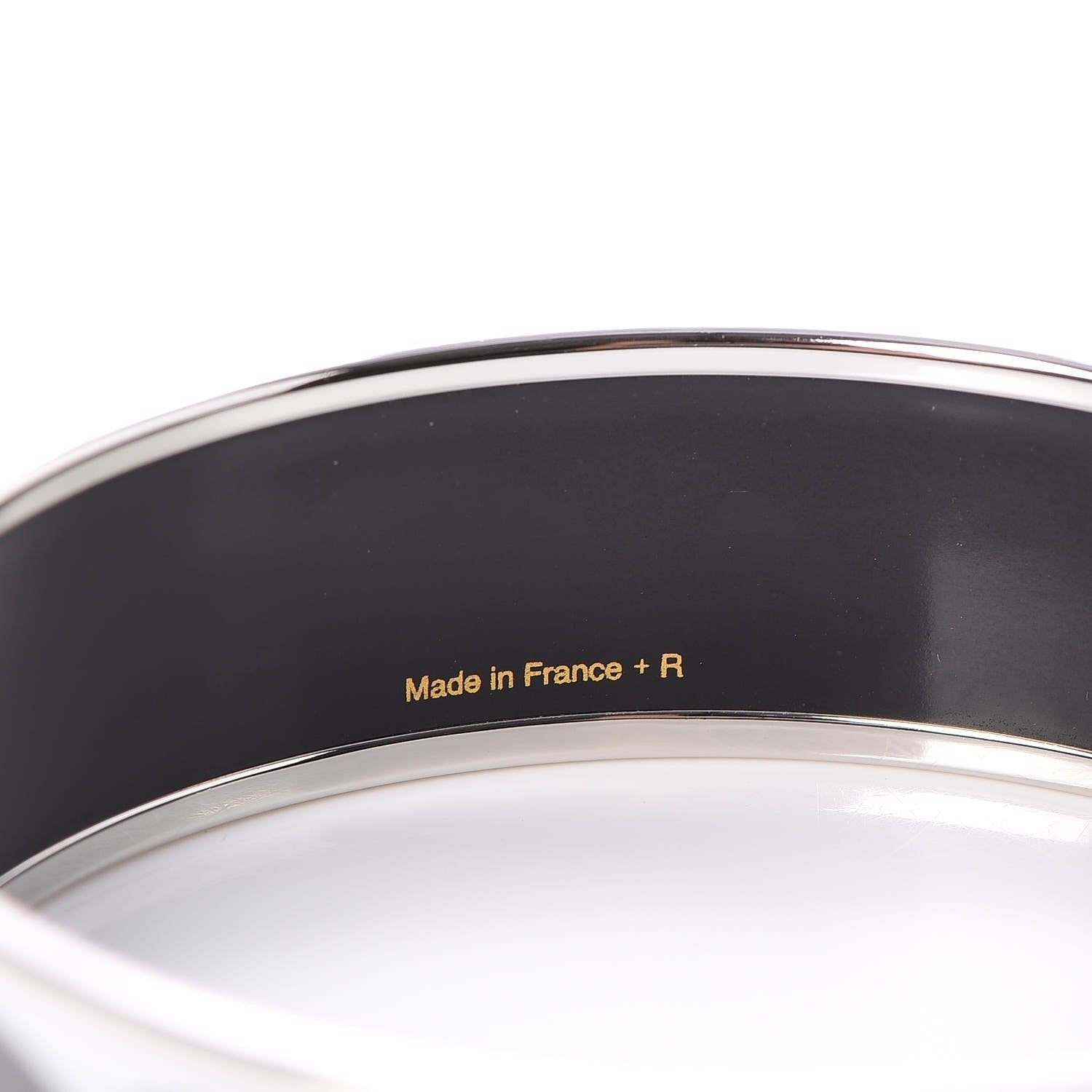 Hermes Enamel Printed Wide Clic C'est Noue Bracelet 70 Blanc Platine 4 of 5
