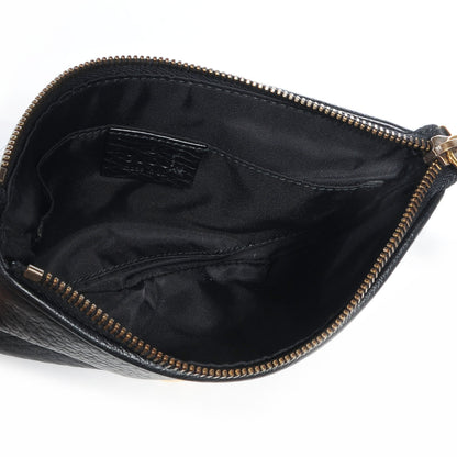 Gucci Pebbled Leather Wristlet GG Black 5 of 8