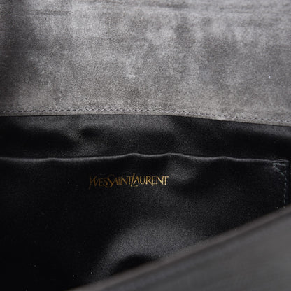 Saint Laurent Lizard Calfskin Embossed Classic Y Ligne Clutch Grey 6 of 7