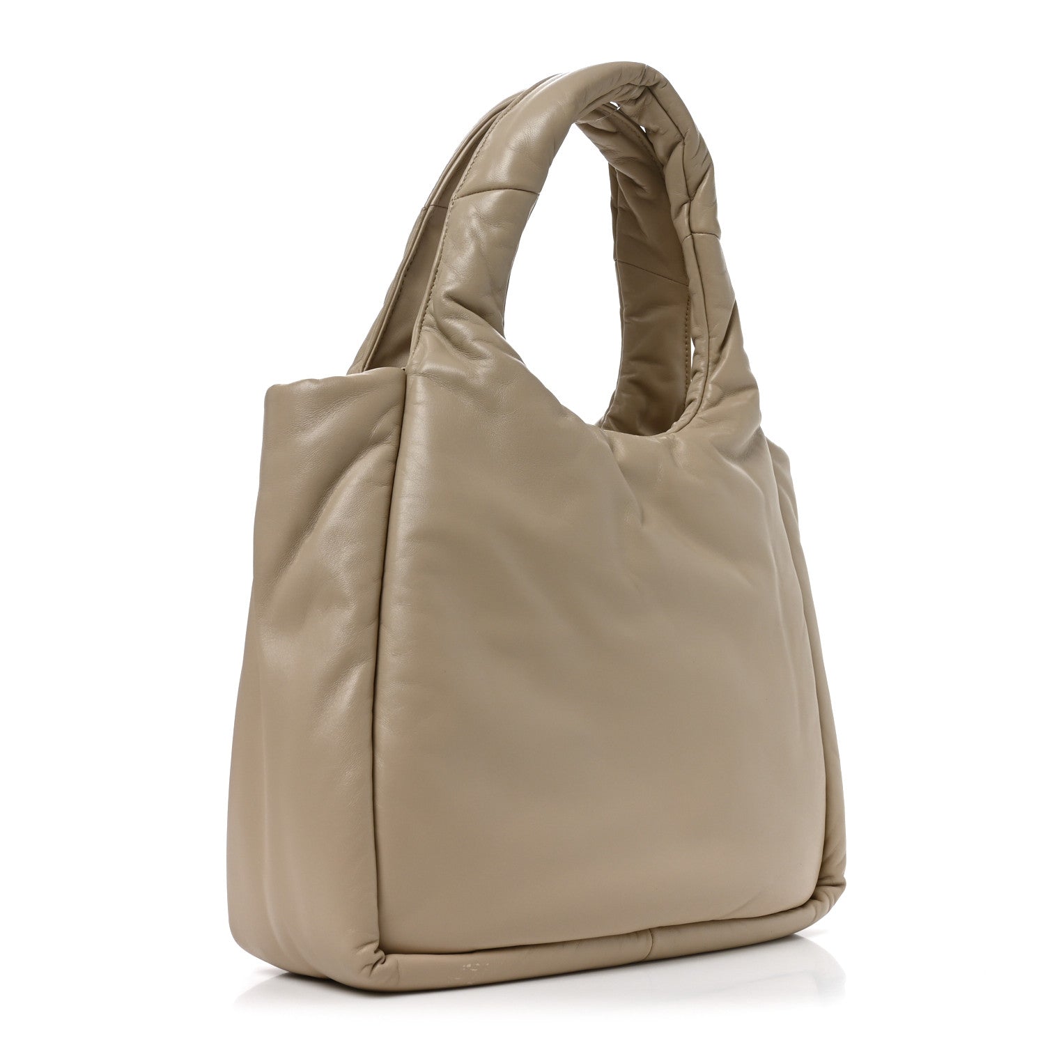 Prada Nappa Soft Padded Medium Double Handled Shoulder Bag Deserto 3 of 9