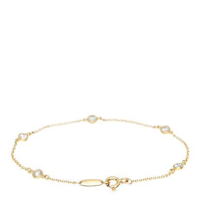 Tiffany 18K Yellow Gold Diamond .40ctw Elsa Peretti Diamonds by the Yard Station Bracelet 3 of 4