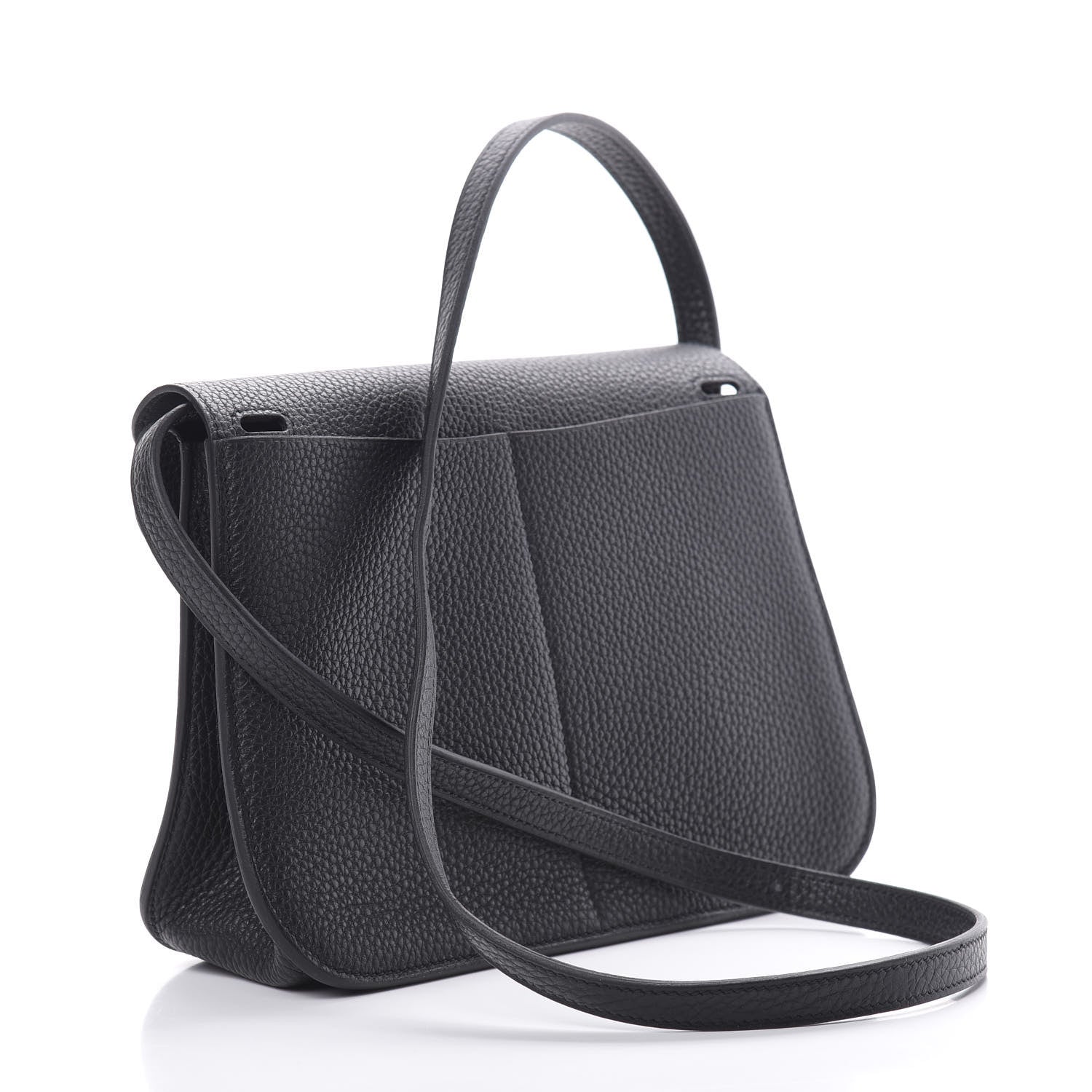 Hermes Taurillon Clemence Halzan 25 Black 4 of 13