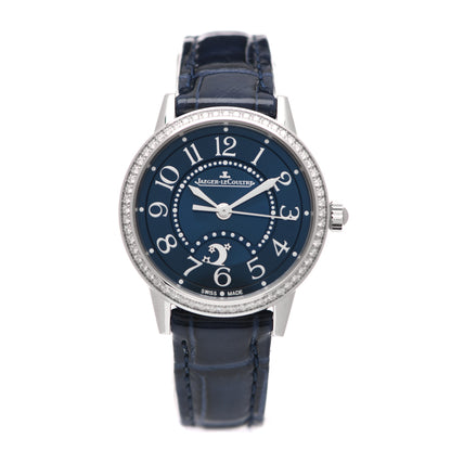 Jaeger-LeCoultre Stainless Steel Alligator Diamond 29mm Rendez-Vous Classic Day & Night Automatic Watch Blue Q3468480 1 of 5