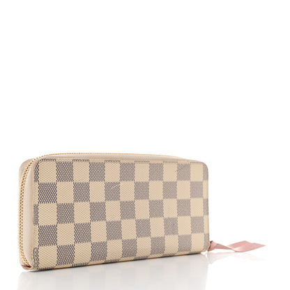Louis Vuitton Damier Azur Clemence Wallet Rose Ballerine 3 of 14