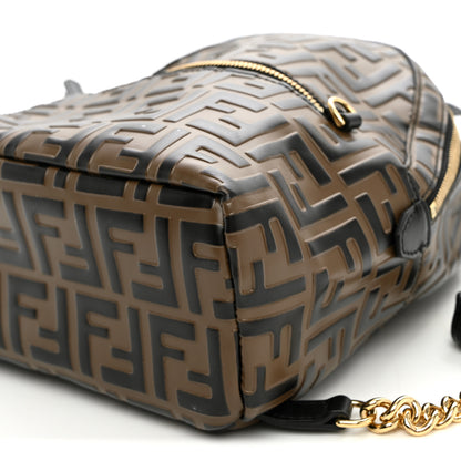 Fendi Vitello Bi-Color FF 1974 Embossed Mini Backpack Maya Black 10 of 11