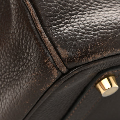 Hermes Taurillon Clemence Birkin 30 Chocolate 12 of 20