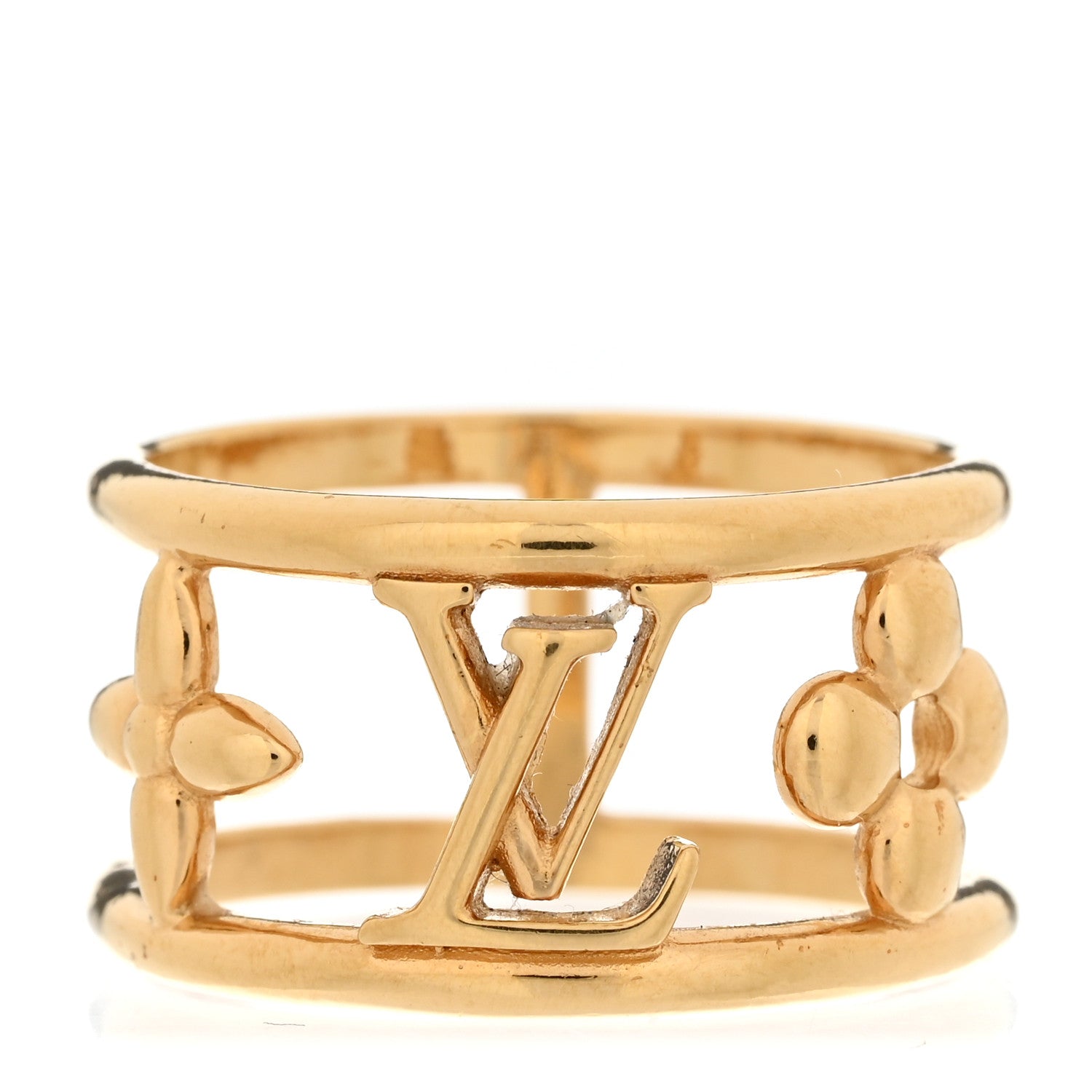 Louis Vuitton Metal LV Iconic Ring L Gold 1 of 5