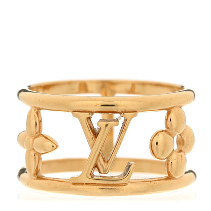 Louis Vuitton Metal LV Iconic Ring L Gold 1 of 5
