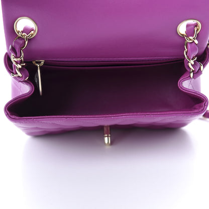 Chanel Lambskin Quilted Mini Square Flap Purple 5 of 10
