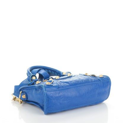Balenciaga Agneau Giant 12 Gold Hardware Mini City Bleu Lazuli 4 of 7