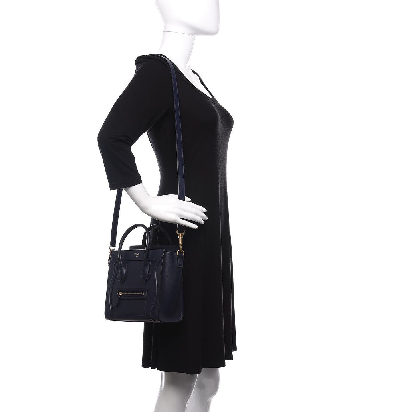 Smooth Calfskin Nano Luggage Navy Blue