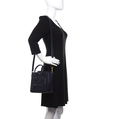 Celine Smooth Calfskin Nano Luggage Navy Blue 2 of 11