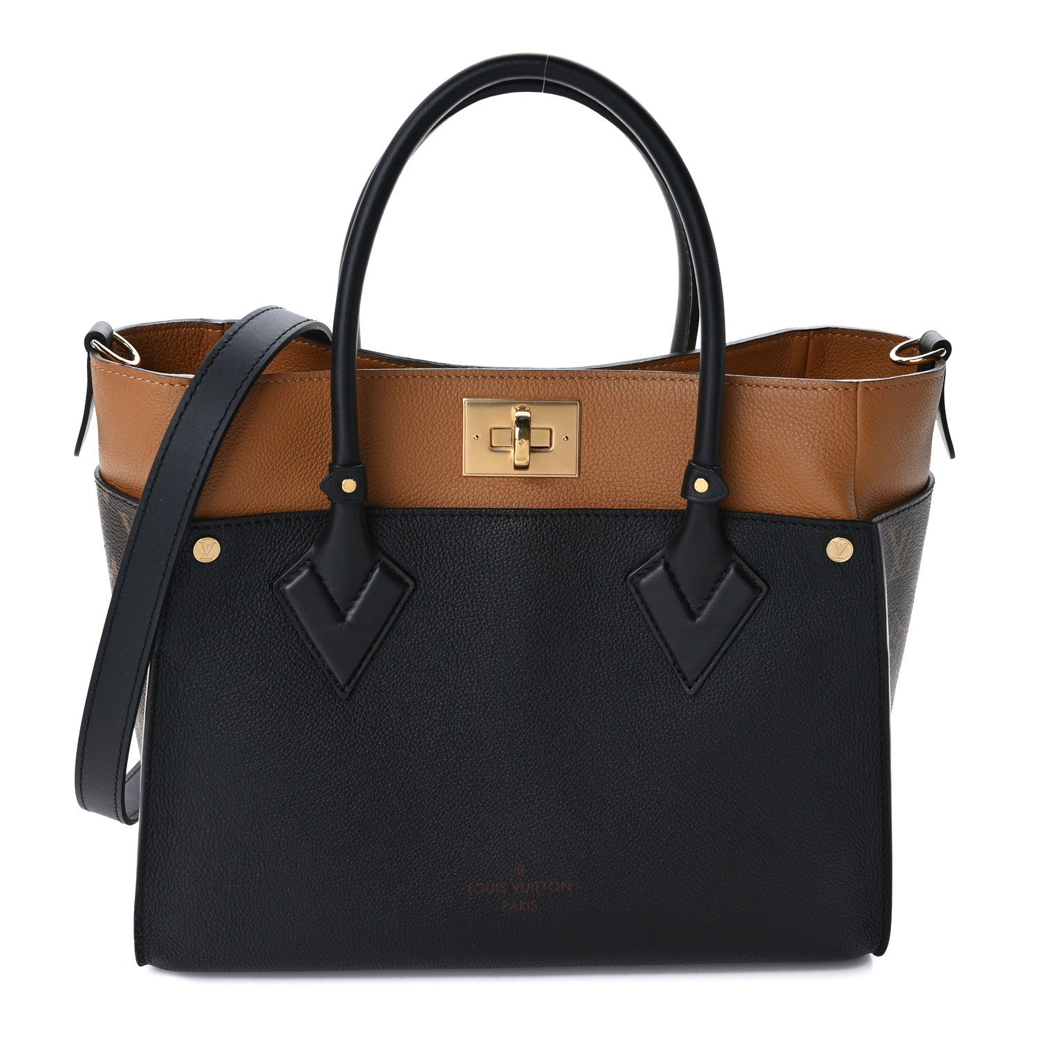 Louis Vuitton Calfskin Monogram On My Side Black 1 of 10