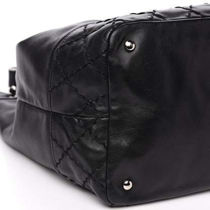 Chanel Calfskin Drawstring CC Bucket Bag Black 7 of 11