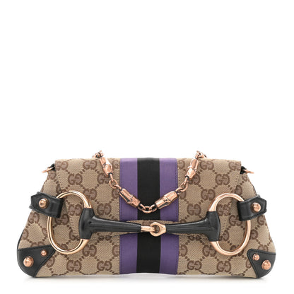 Gucci Tom Ford Monogram Horsebit Web Clutch Purple 1 of 13