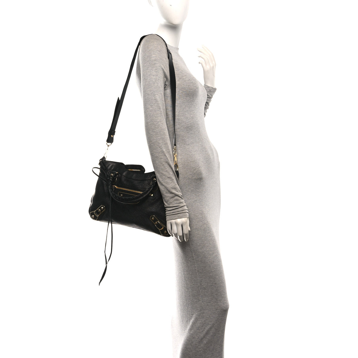 Balenciaga Chevre Gold Metallic Edge Hardware Town Black 2 of 11