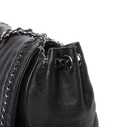 Chanel Metallic Goatskin Luxe Ligne Flap Black 2 of 15