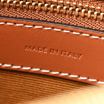 Celine Triomphe Canvas Calfskin Large Boston Bag Tan 7 of 12