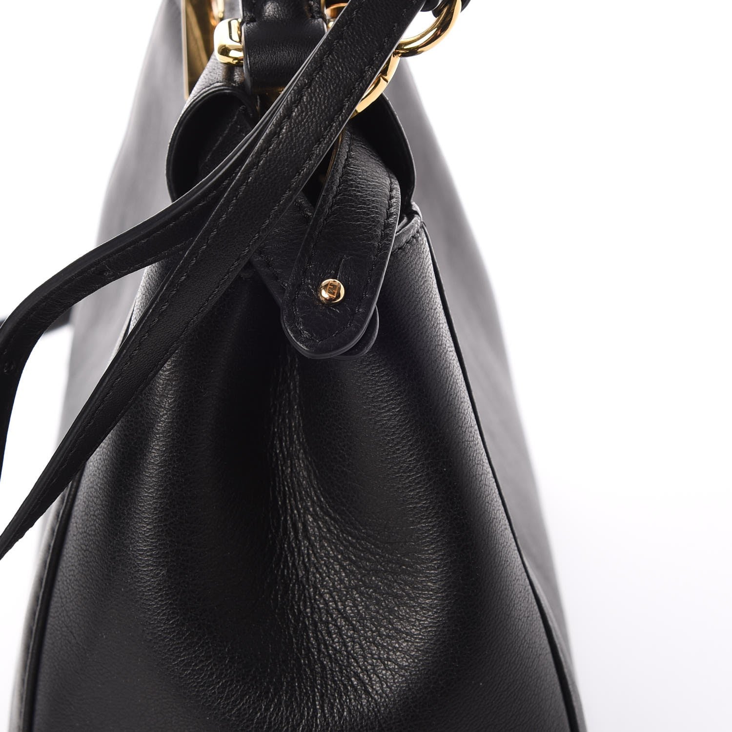 Fendi Nappa Mini Peekaboo Iconic Satchel Black 10 of 12