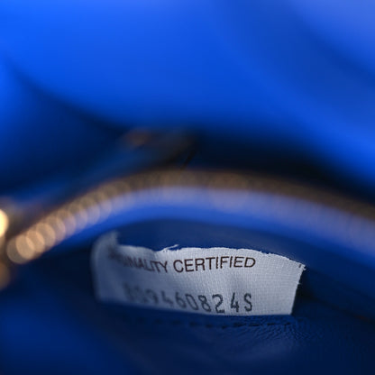 Bottega Veneta Lambskin Maxi Intreccio Padded Chain Cassette Crossbody Bag Cobalt 7 of 9