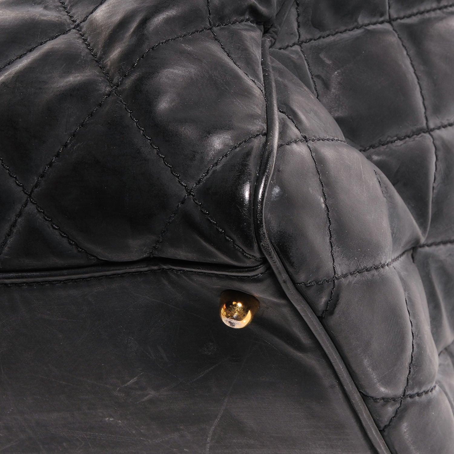 Chanel Quilted Vinyl Large Boston Black 9 of 9
