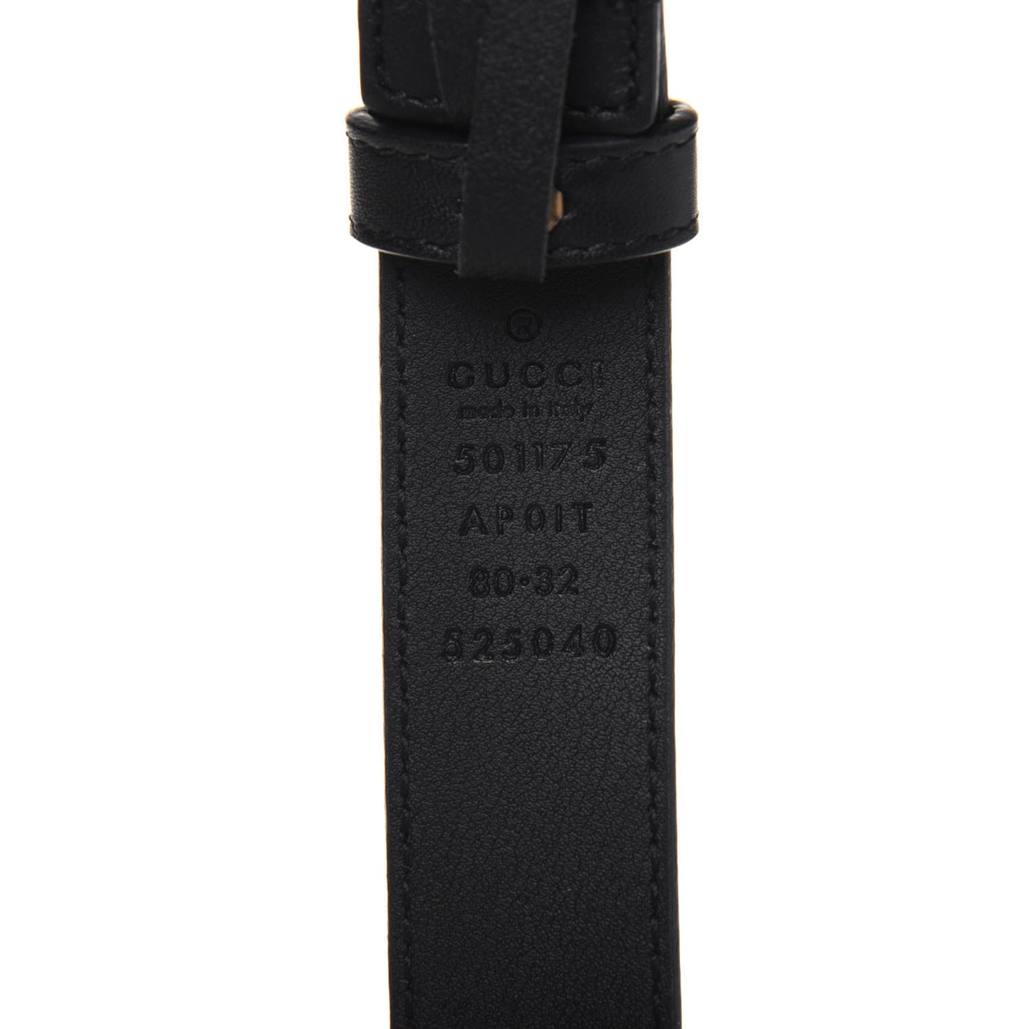 Calfskin Crystal Double G 30mm Belt 80 32 Black