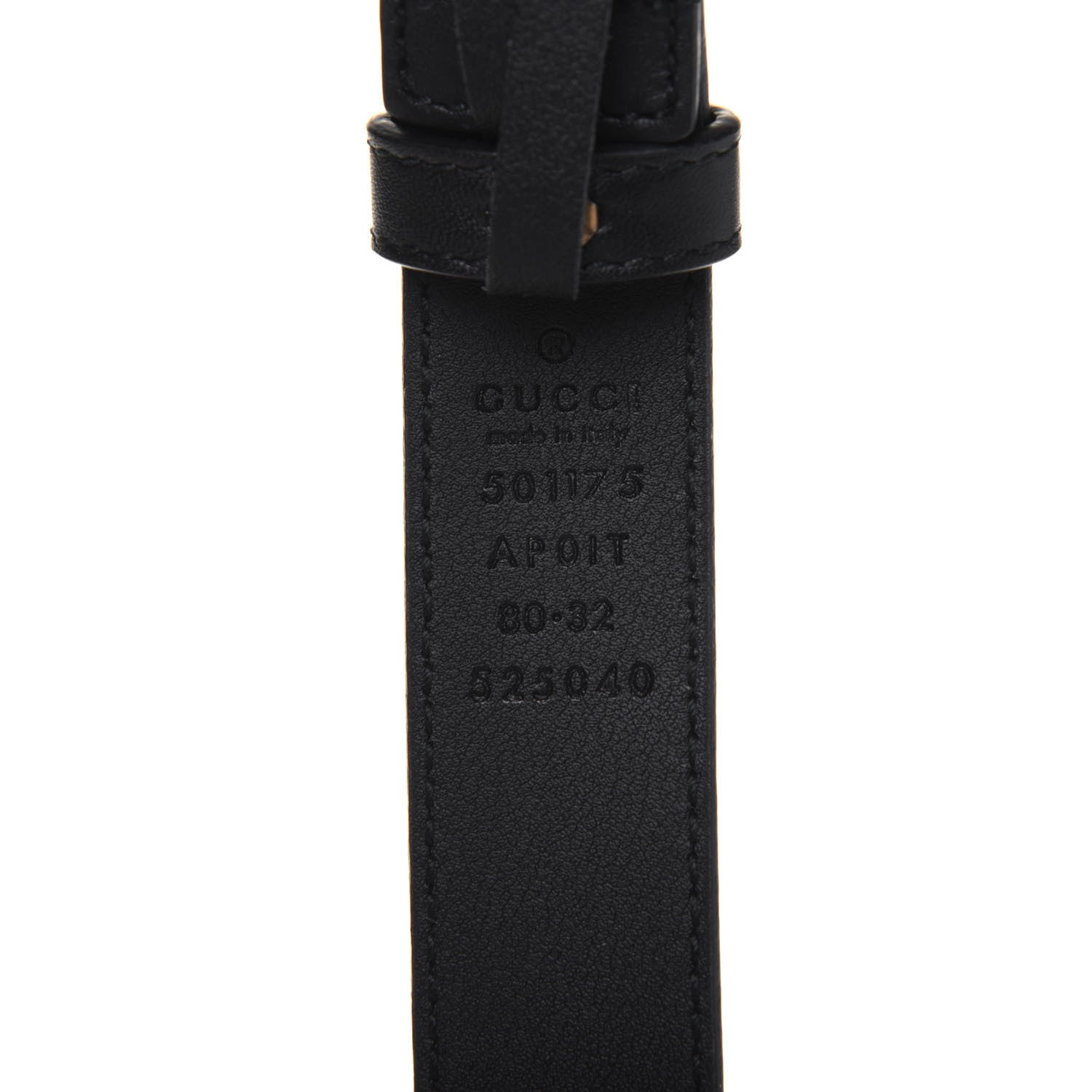 Gucci Calfskin Crystal Double G 30mm Belt 80 32 Black 3 of 6