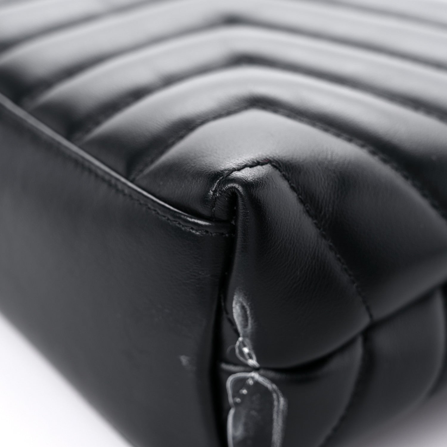 Saint Laurent Calfskin Y Quilted Monogram Monochrome Small Loulou Chain Satchel Black 11 of 21