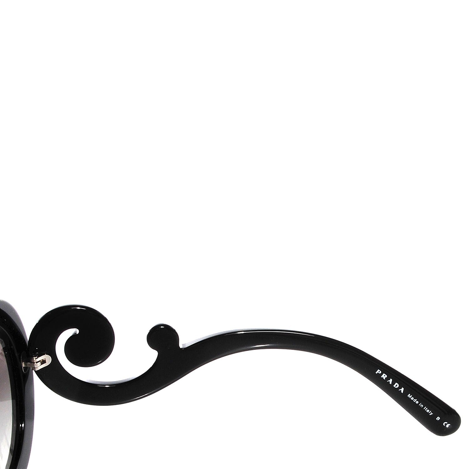 Prada Baroque Sunglasses SPR 27N Black 4 of 5