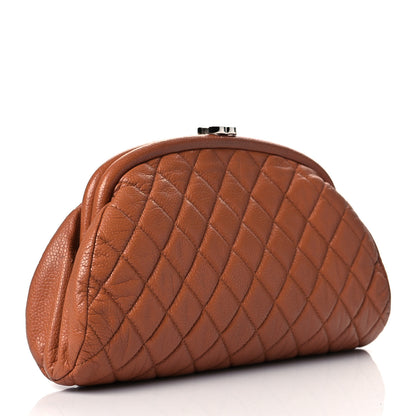 Chanel Caviar Quilted Timeless Clutch Light Brown 3 of 11