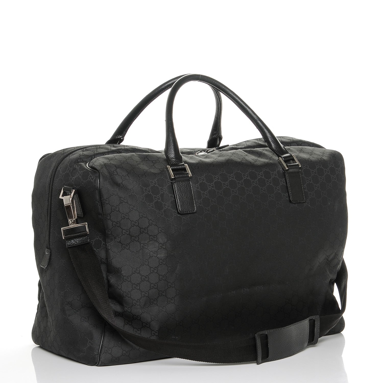 Gucci Nylon Monogram Large Duffle Bag Black 3 of 7