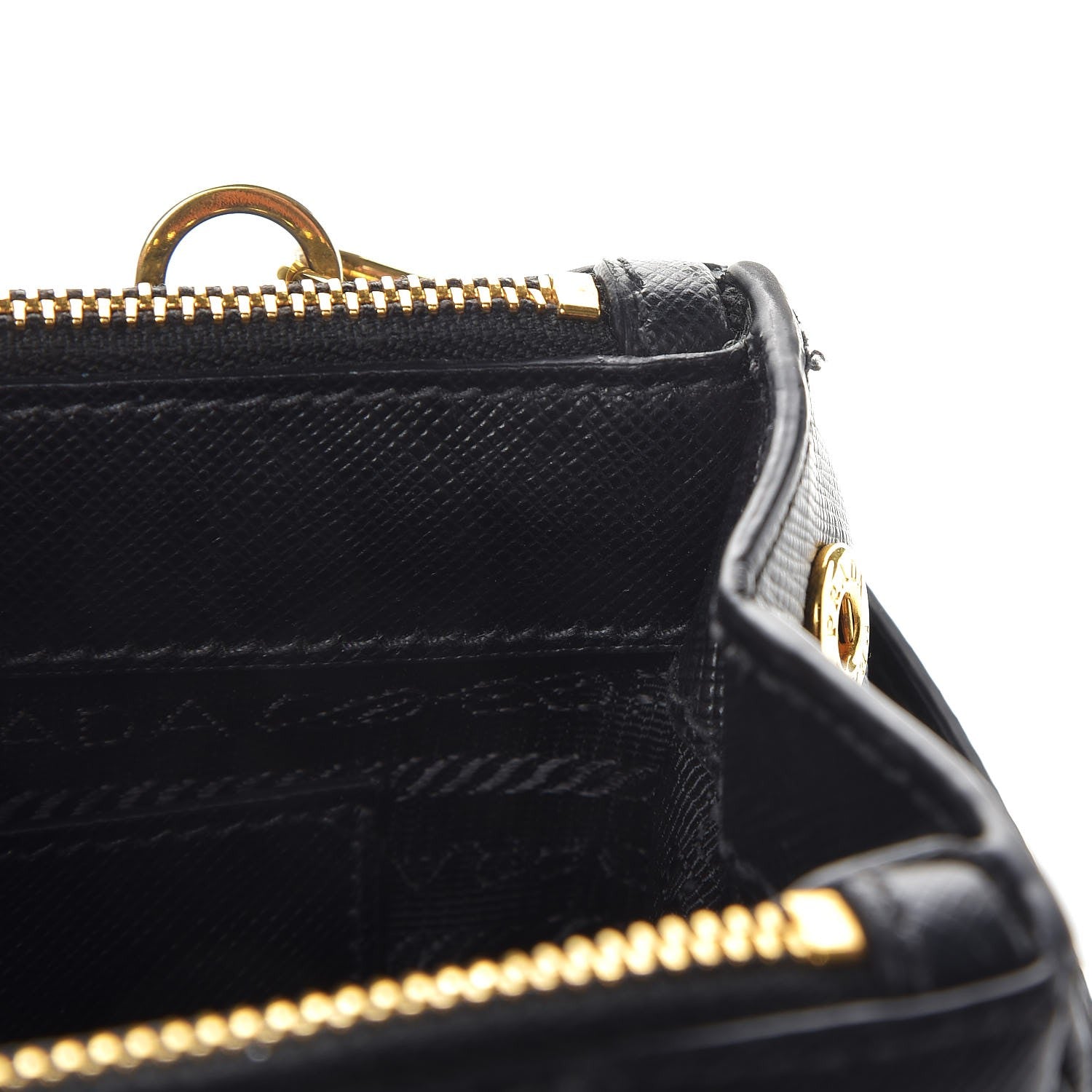 Prada Saffiano Lux Mini Galleria Double Zip Tote Black 7 of 11