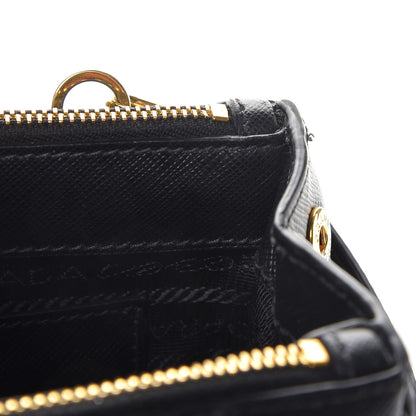 Prada Saffiano Lux Mini Galleria Double Zip Tote Black 7 of 11